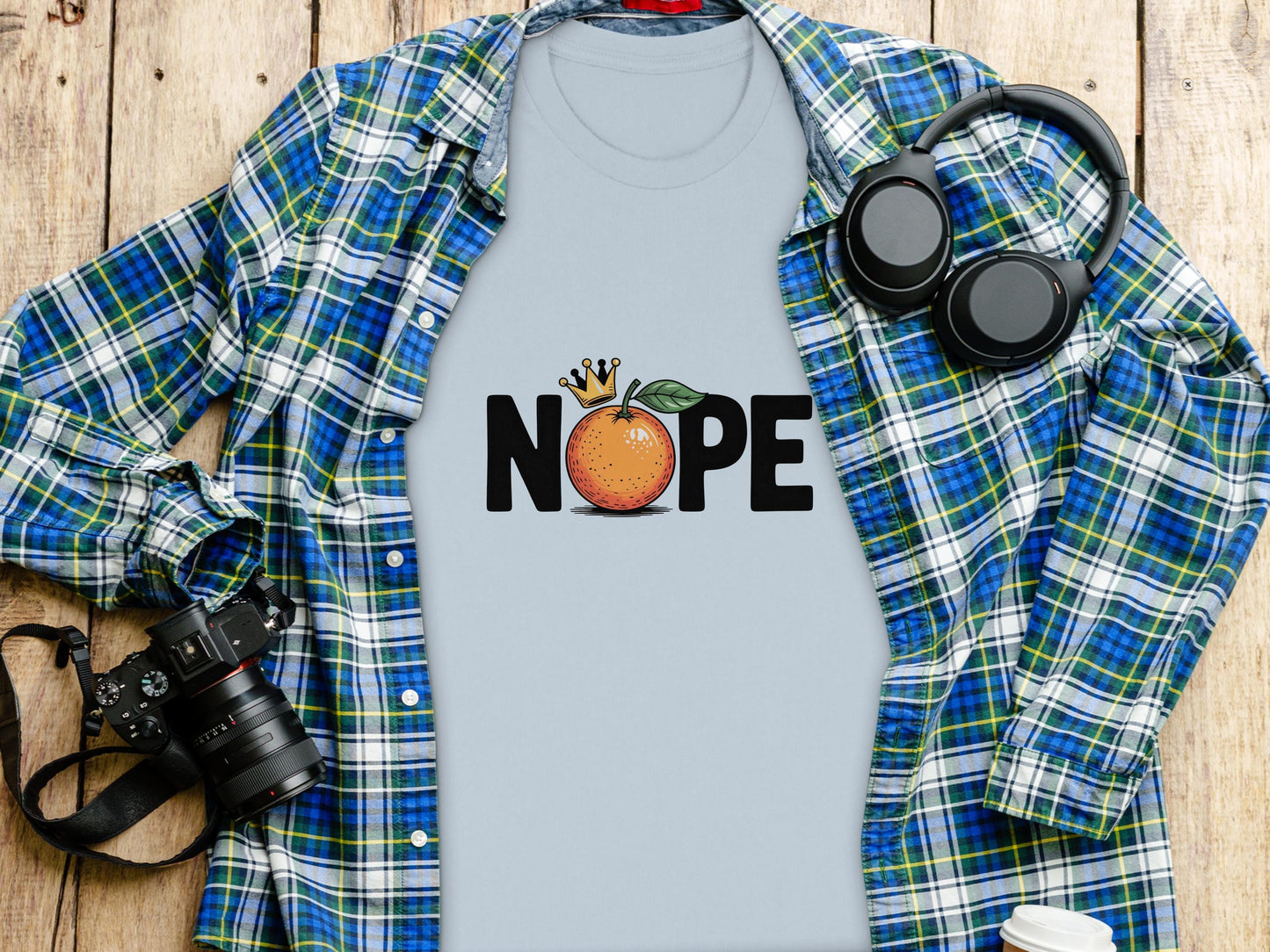 Nope Graphic T-Shirt, Funny Citrus Fruit Tee, Casual Summer Shirt, Quirky Graphic Top, Unique Humorous Apparel