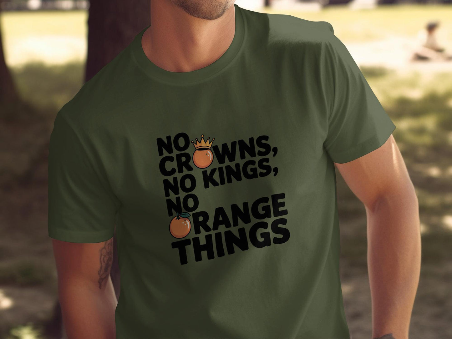 Trendy Graphic Tee, No Crowns Shirt, No Kings Tee, No Orange Things, Casual Unisex T-Shirt, Fun Slogan Tee, Unique Gift Idea, Stylish