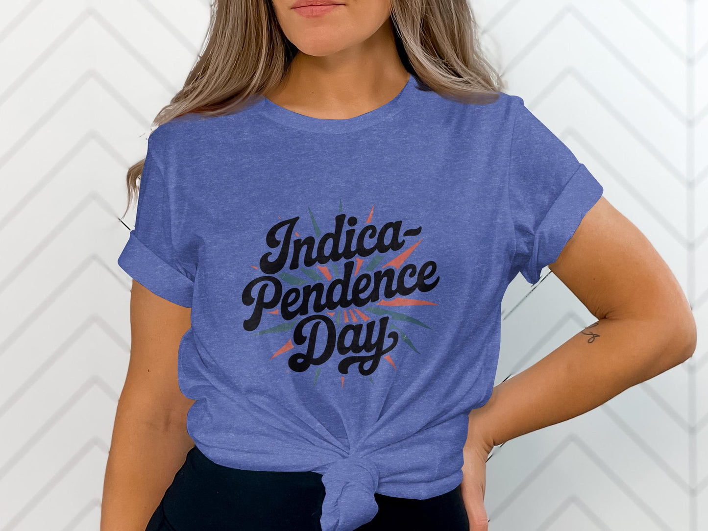 Indica-Pendence Day Shirt, Fun Graphic Tee, Cannabis Theme T-shirt, Casual Wear Unisex Top, Trendy Everyday T-shirt, Gift For Her