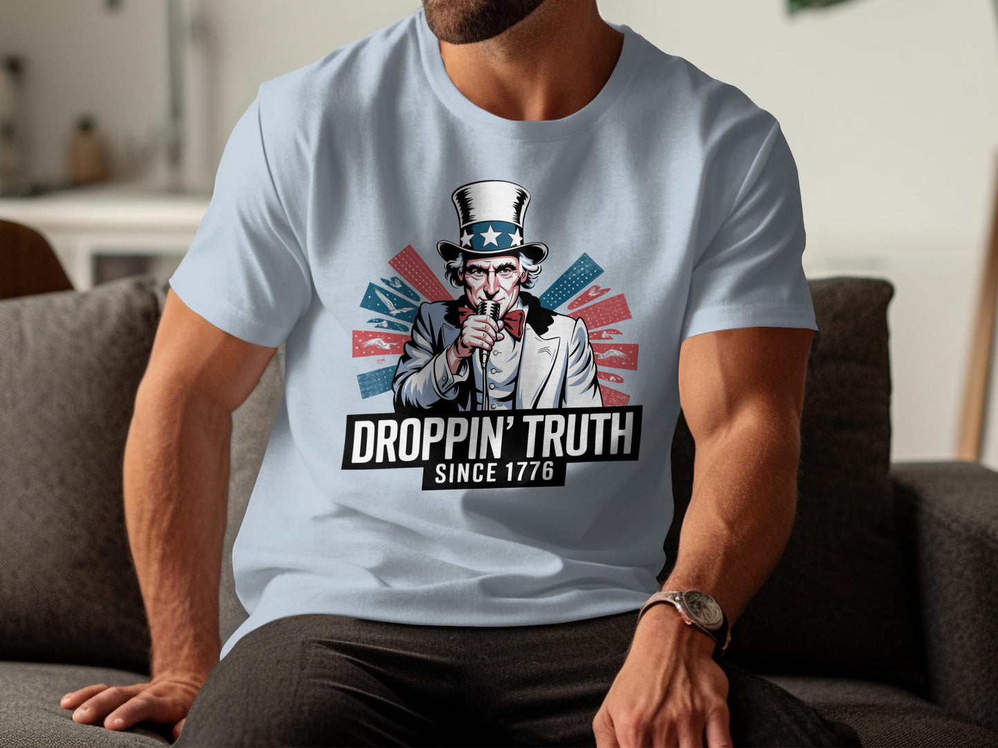 Droppin Truth Since 1776 Shirt, Patriotic Graphic Tee, Uncle Sam T-Shirt, American Pride Apparel, Independence Day Clothing