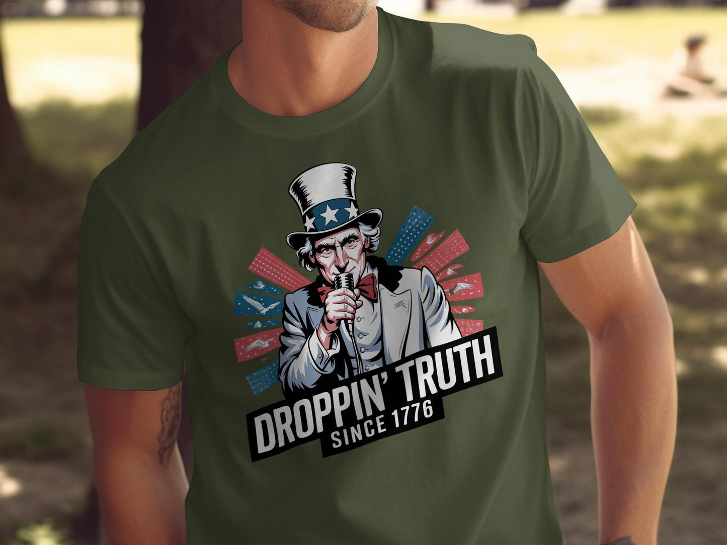 Droppin' Truth Since 1776 T-Shirt, Patriotic Graphic Tee, American History, Inspirational Apparel, Unique Gift for Him, Cool Casual Wear