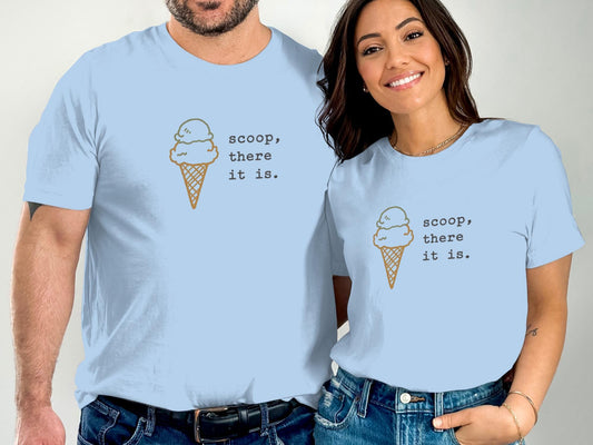 Funny Ice Cream T Shirt, Matching Couples Shirts, Summer Graphic Tee, Cool Casual Outfit, Trendy Short Sleeve Top, Cute Gift Idea