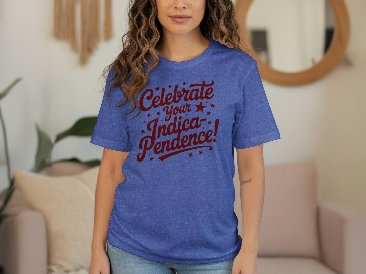 Celebrate Your Indica-Pendence Shirt, Cannabis Lovers Tee, Funny Marijuana T-Shirt, Stoner Apparel Gift, Weed Enthusiast Clothing