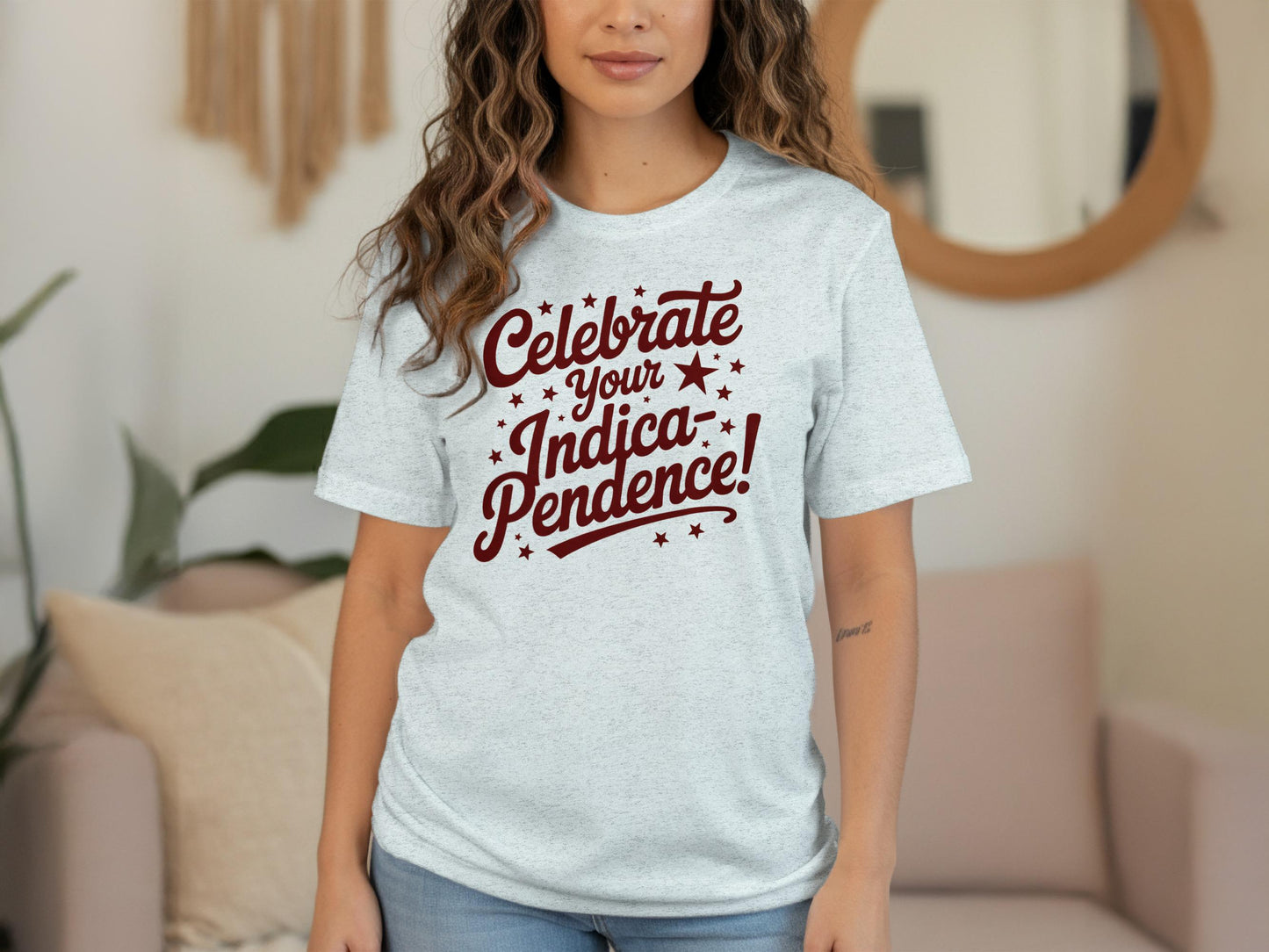 Celebrate Your Indica Pendance T-Shirt, Cannabis Lovers Shirt, 420 Friendly Tee, Stoner Apparel, Weed Enthusiast Gift Idea
