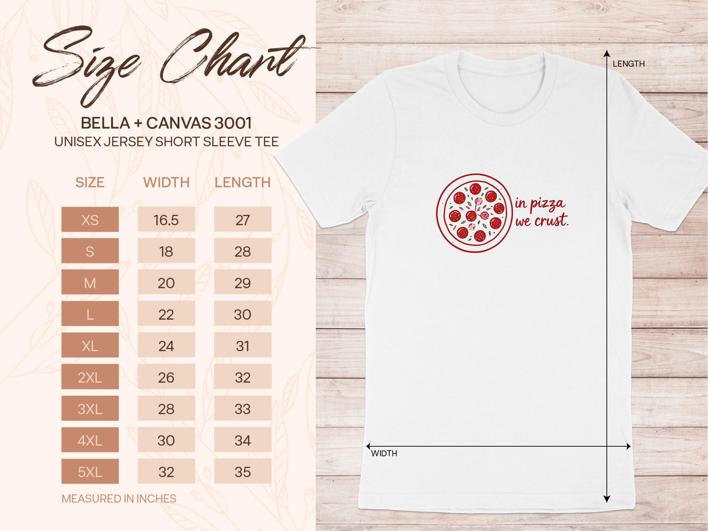 Pizza T-Shirt, In Pizza We Crust Shirt, Unisex Jersey Tee, Funny Pizza Lover Gift, Foodie Humor Shirt, Pizza Graphic Tee