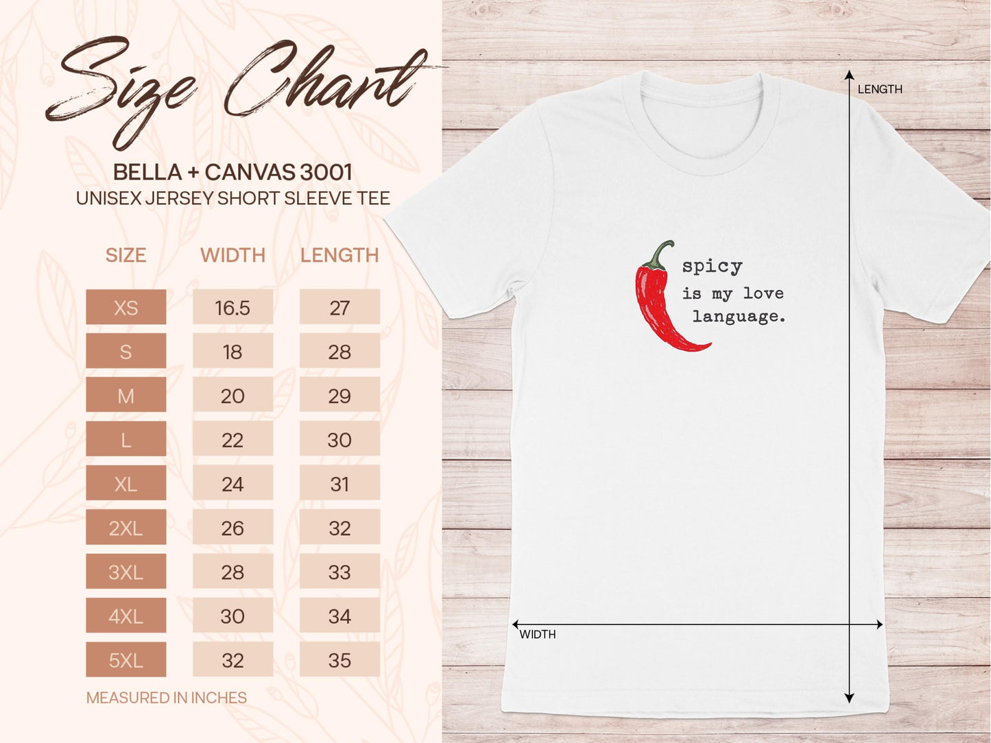 Spicy is My Love Language Shirt, Cute Chili Pepper T-Shirt, Funny Graphic Tee, Food Lover's Gift, Unisex Jersey Short Sleeve Tee
