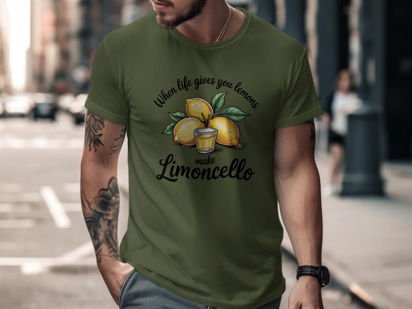 When Life Gives You Lemons Make Limoncello Shirt, Funny Lemon Graphic Tee, Summer Lemon T-Shirt, Lemon Lover Gift, Trendy Casual Top