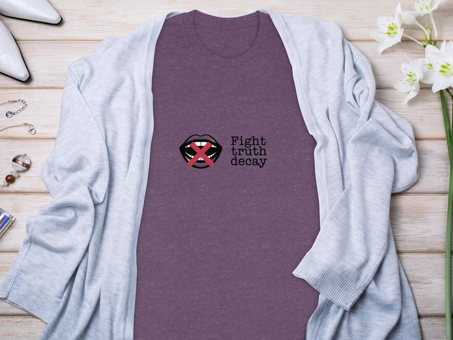 Fight Truth Decay Graphic T-Shirt, Funny Statement Tee, Casual Wear, Trendy Fashion, Comfy Everyday Shirt, Stylish Graphic Top