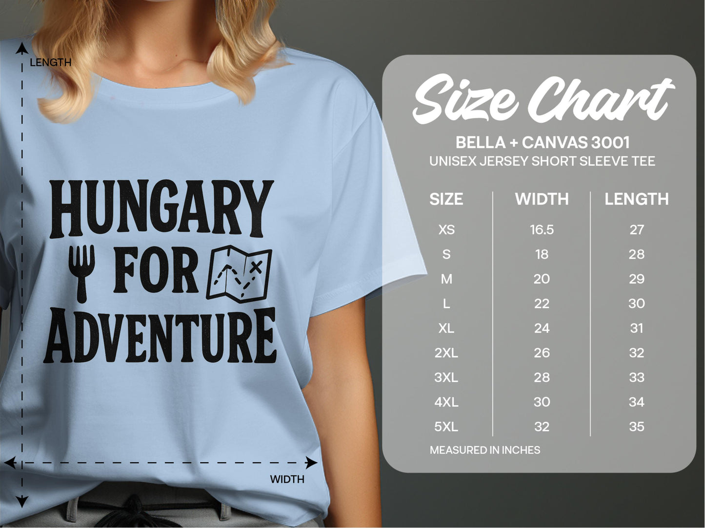 Hungary For Adventure Shirt, Adventure Lover Shirt, Fun Graphic Tee, Unisex Tee, Travel Themed Shirt, Humorous Travel Tee