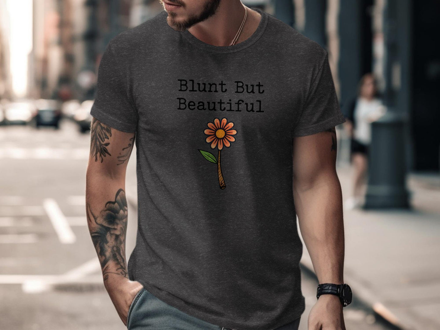 Men's Graphic Tee, Blunt But Beautiful Shirt, Casual Wear, Funny Quote T-Shirt, Trendy Men's Outfit, Cool Graphic Tee
