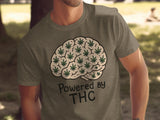 Powered by THC Graphic T-Shirt, Cannabis Lovers Tee, Weed Enthusiast Shirt, Funny Marijuana T-Shirt, Stoner Gift Idea, Graphic Tee