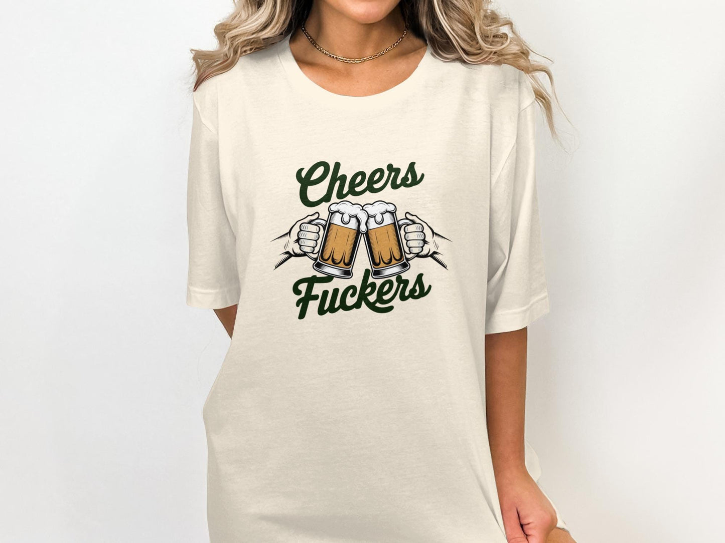 Cheers Fuckers Beer T-Shirt, Funny Drinking Shirt, Party Tee, Graphic Tee for Beer Lovers, Unisex Casual Top, Gift for Friends