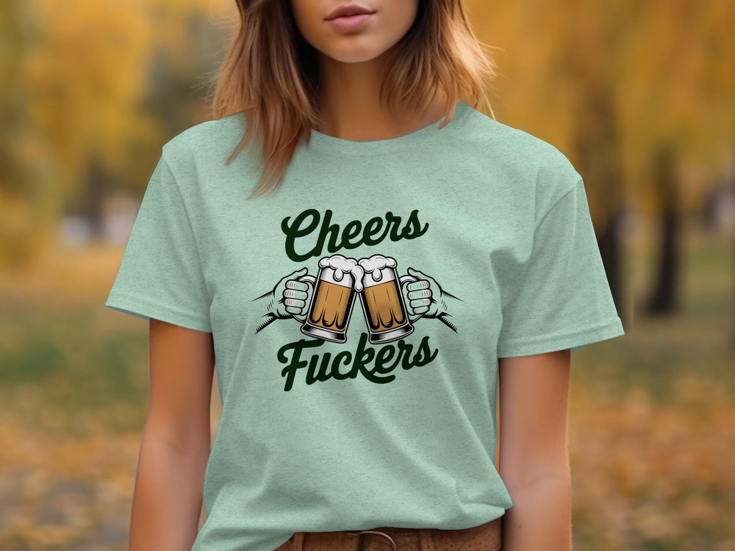 Cheers Beer T-Shirt, Funny Drinking Shirt, Cheers Graphic Tee, Humorous Beer Shirt, Celebration Outfit, Adult Party Tee