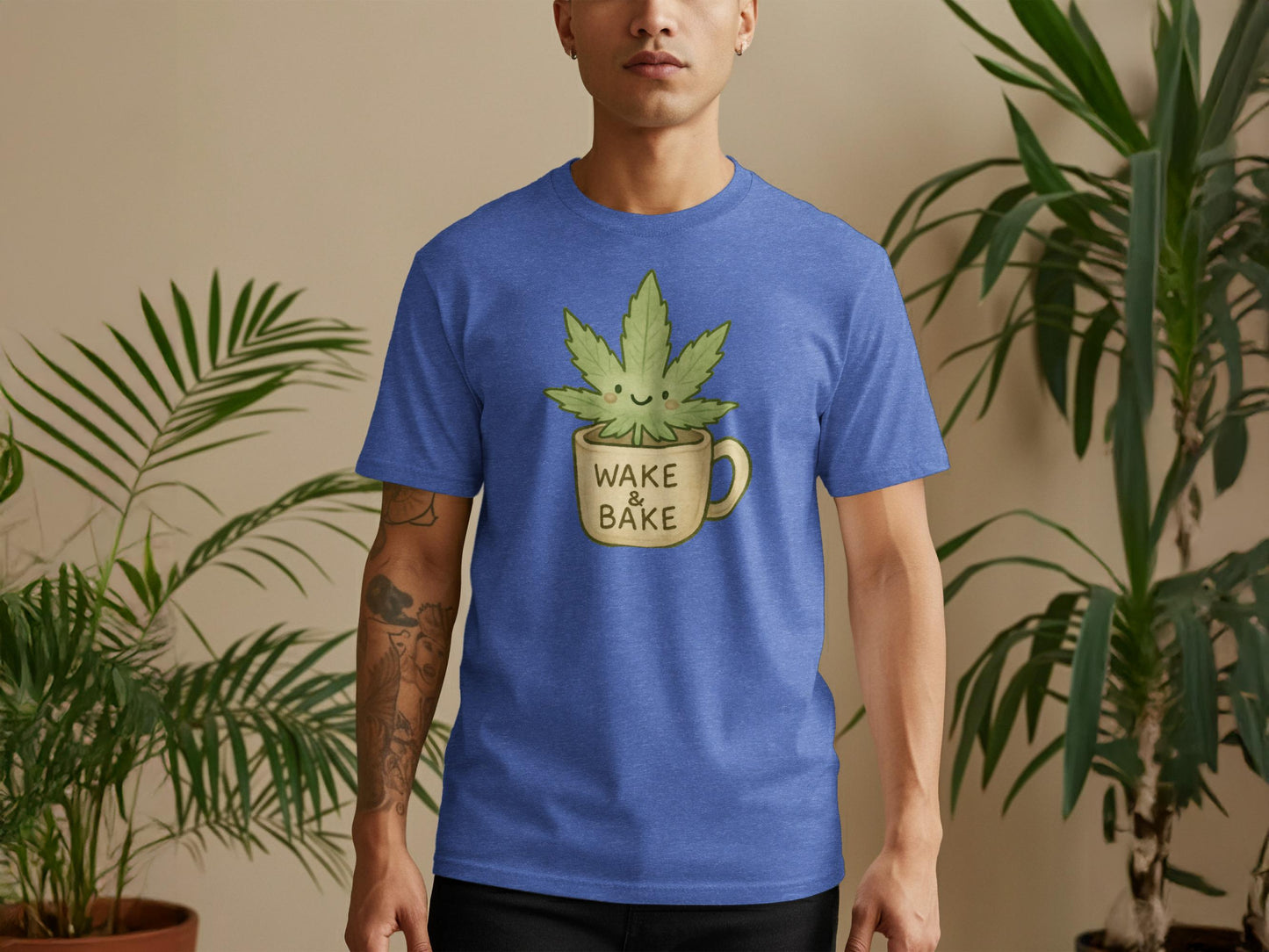 Wake and Bake T-Shirt, Funny Coffee Tee, Cannabis Mug shirt, Weed Lover Gift, Stoner Humor Apparel, Novelty Graphic Tee