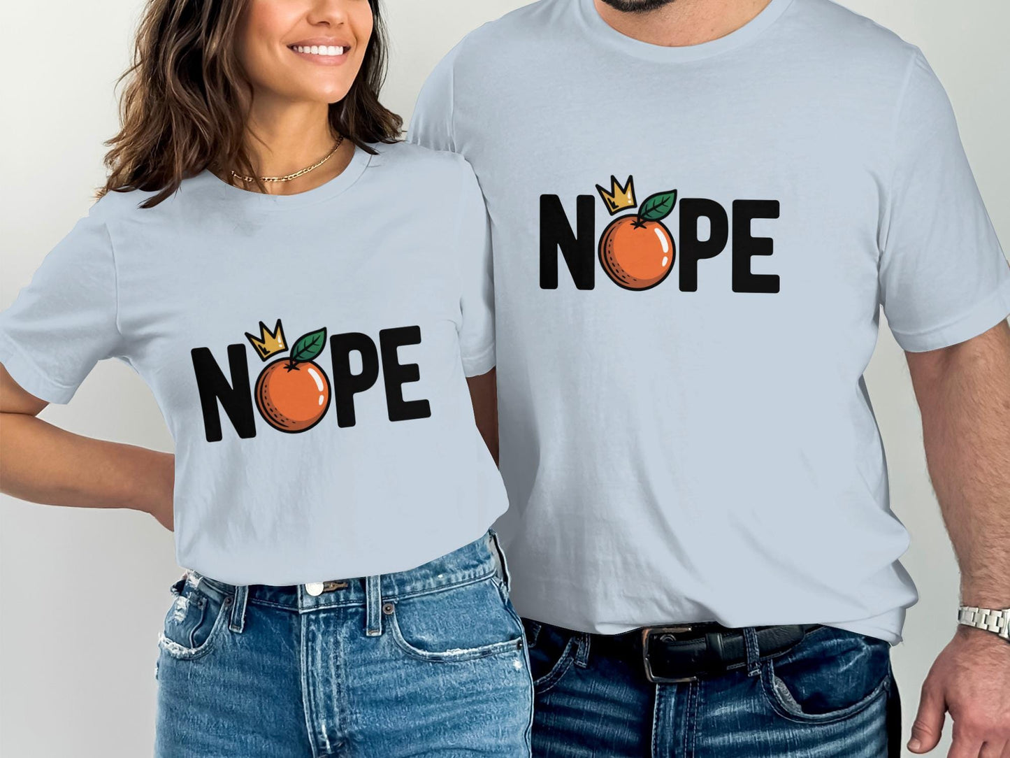 Couples Matching Nope T Shirts, Funny Graphic Tees for Him and Her, Gift for Husband and Wife, Cute Couple Outfits, Anniversary Gift