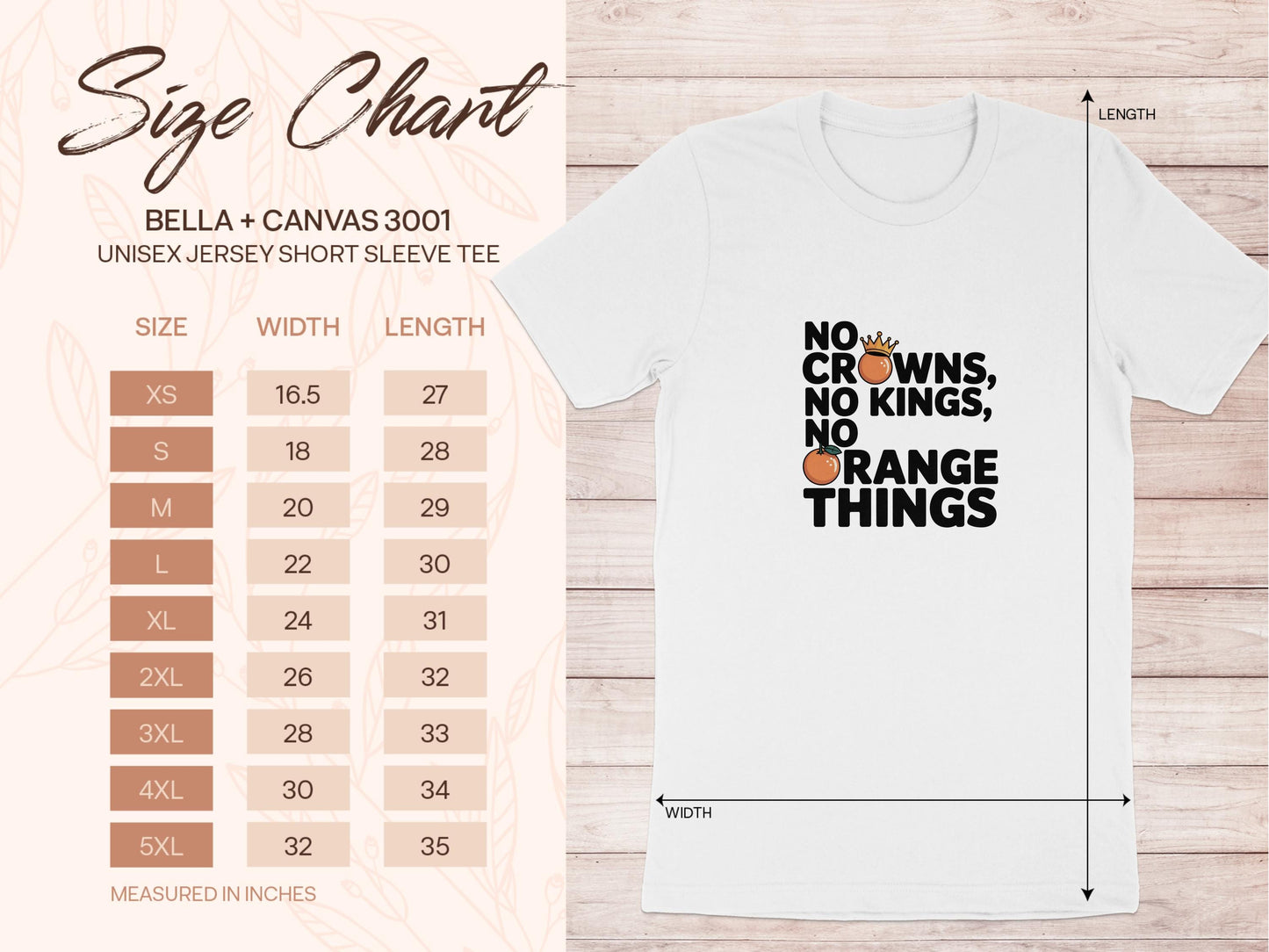 No Crowns No Kings No Orange Things T Shirt, Unisex Jersey Short Sleeve Tee, Graphic Tee, Casual Shirt, Funny Saying Shirt