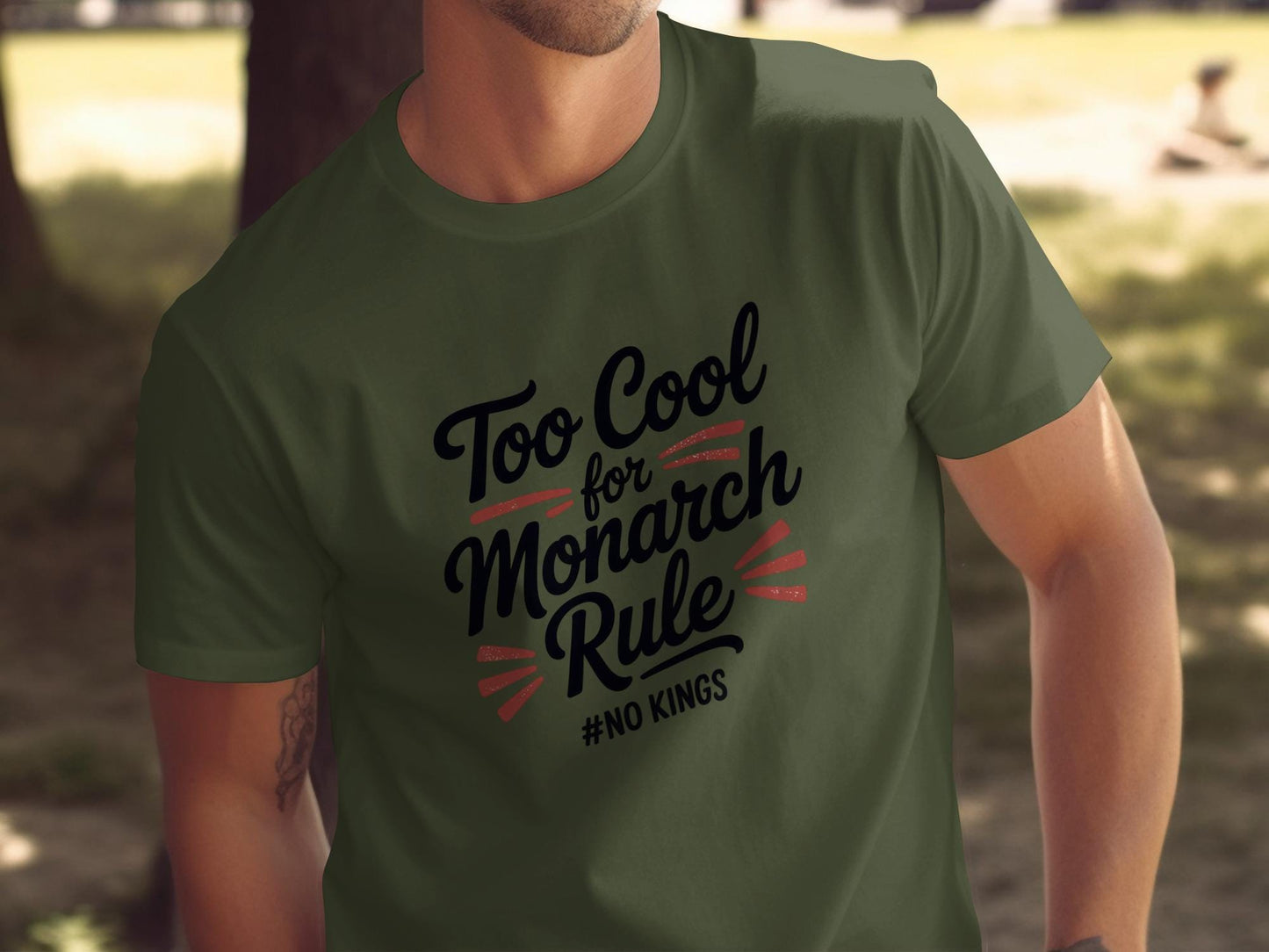 Too Cool for Monarch Rule shirt, No Kings t-shirt, Unisex graphic tee, Funny slogan shirt, Casual statement t-shirt