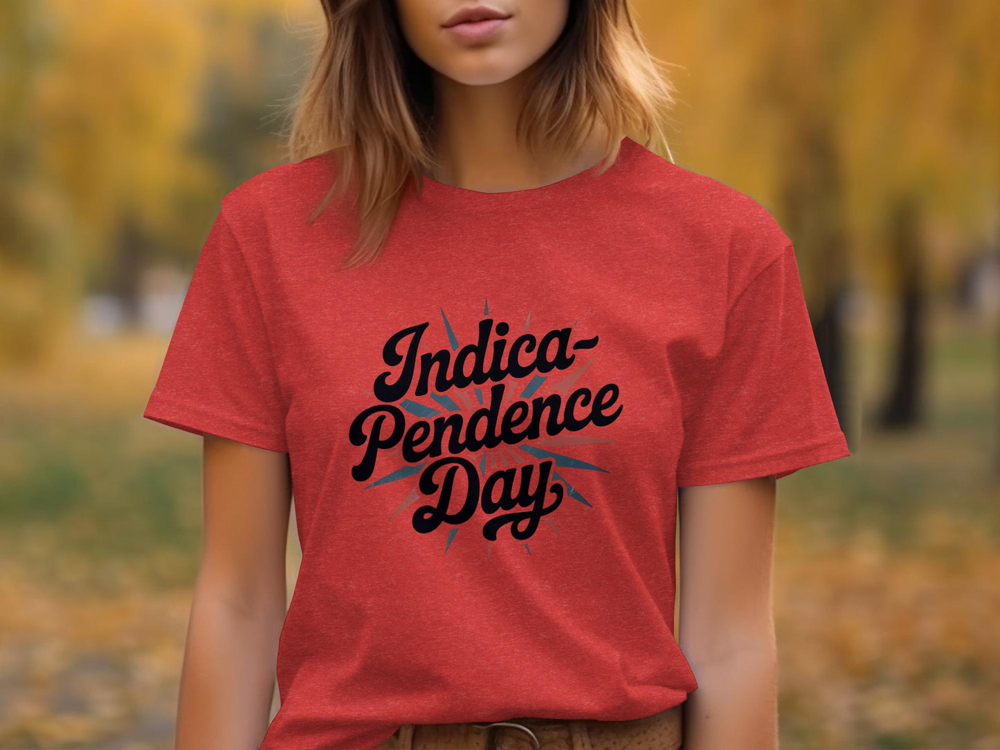 Indica-Pendence Day Shirt, Funny Cannabis T-Shirt, Red Weed Shirt, 420 Celebration Tee, Unique Marijuana Apparel, Stoner Gift