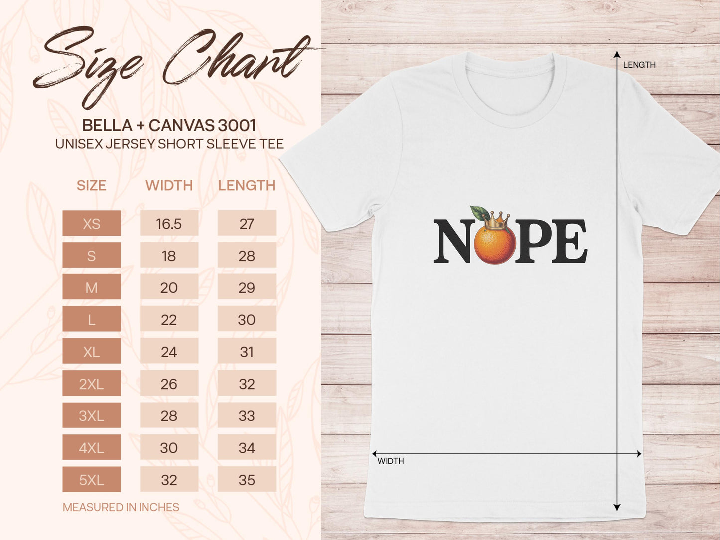 Funny Graphic T-Shirt, Nope Orange Print Tee, Unisex Casual Shirt, Gift for Him or Her, Custom Size Option, Comfy Cotton Blend