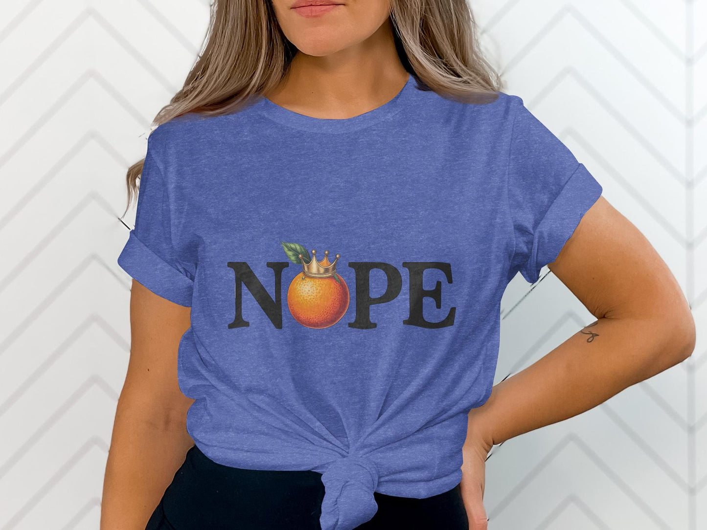 Nope T-Shirt, Funny Graphic Tee, Peach Emoji Shirt, Women's Casual Top, Cute and Sassy Shirt, Trendy Summer Outfit