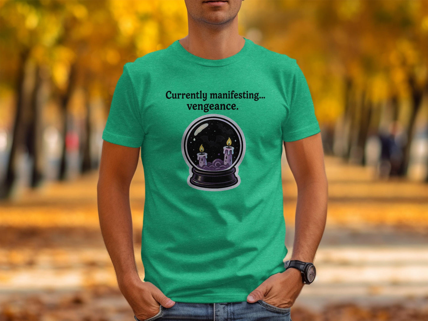 Currently manifesting vengeance t-shirt, funny graphic tee, novelty shirt, casual wear, unique design, gift for him, gift for her