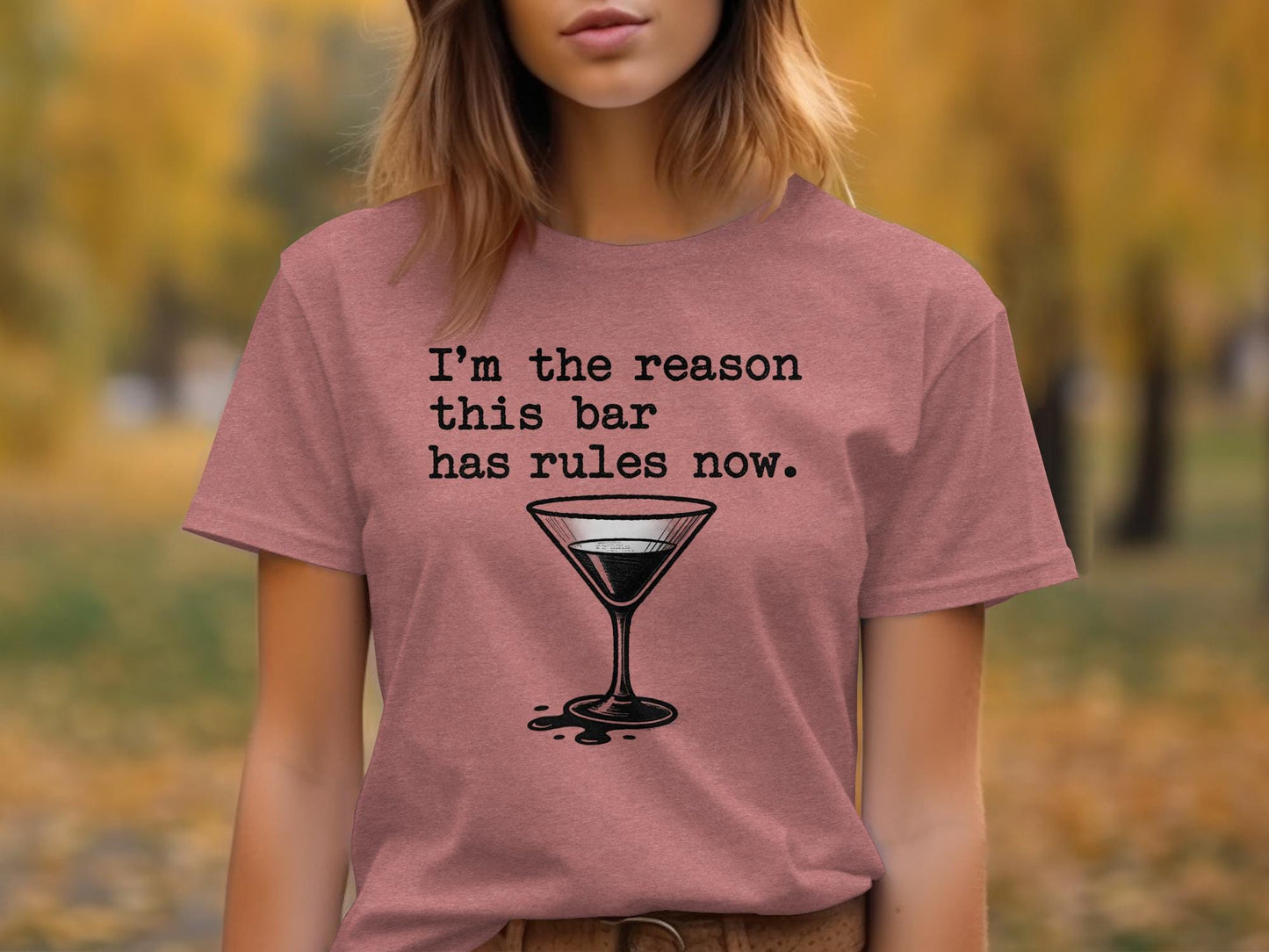 Funny Quote T-Shirt, Bar Rules Statement Shirt, Casual Graphic Tee, Humorous Drinking Apparel, Novelty Gift for Friends