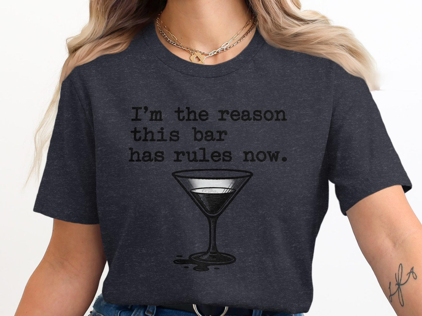 Funny Bar Rules T-Shirt, Humorous Drinking Shirt, Sarcastic Party Tee, Graphic Tee, Casual Top, Trendy Apparel for Fun Lovers