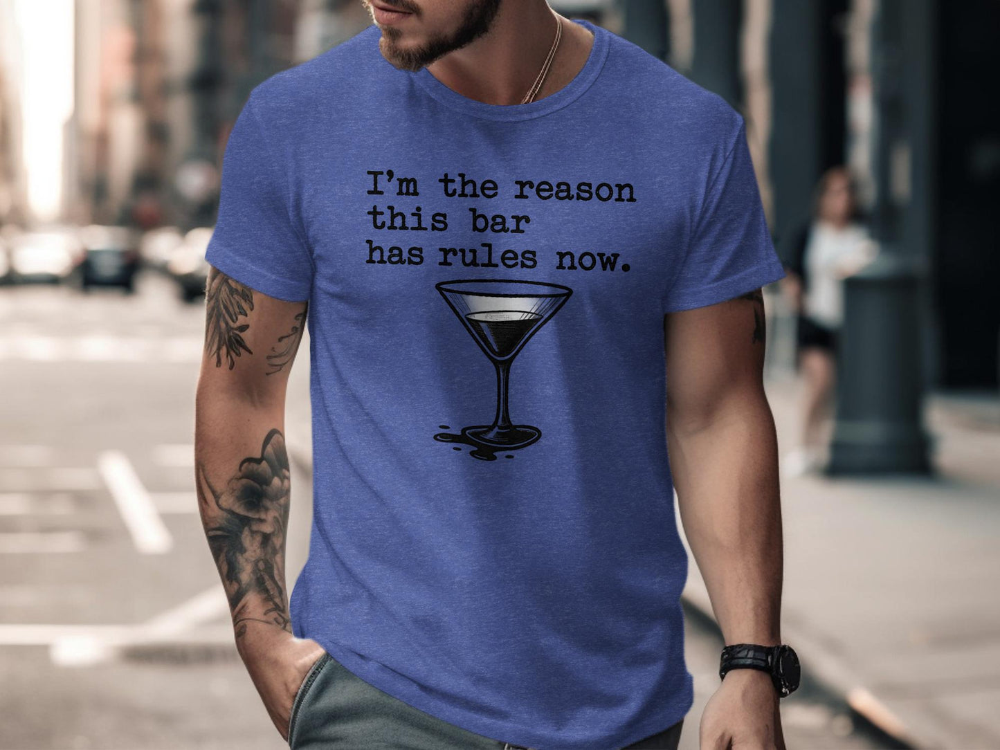 Funny Bar T-Shirt, I'm The Reason This Bar Has Rules Now Shirt, Humorous Graphic Tee, Drinking Shirt, Funny Gift Idea For Him
