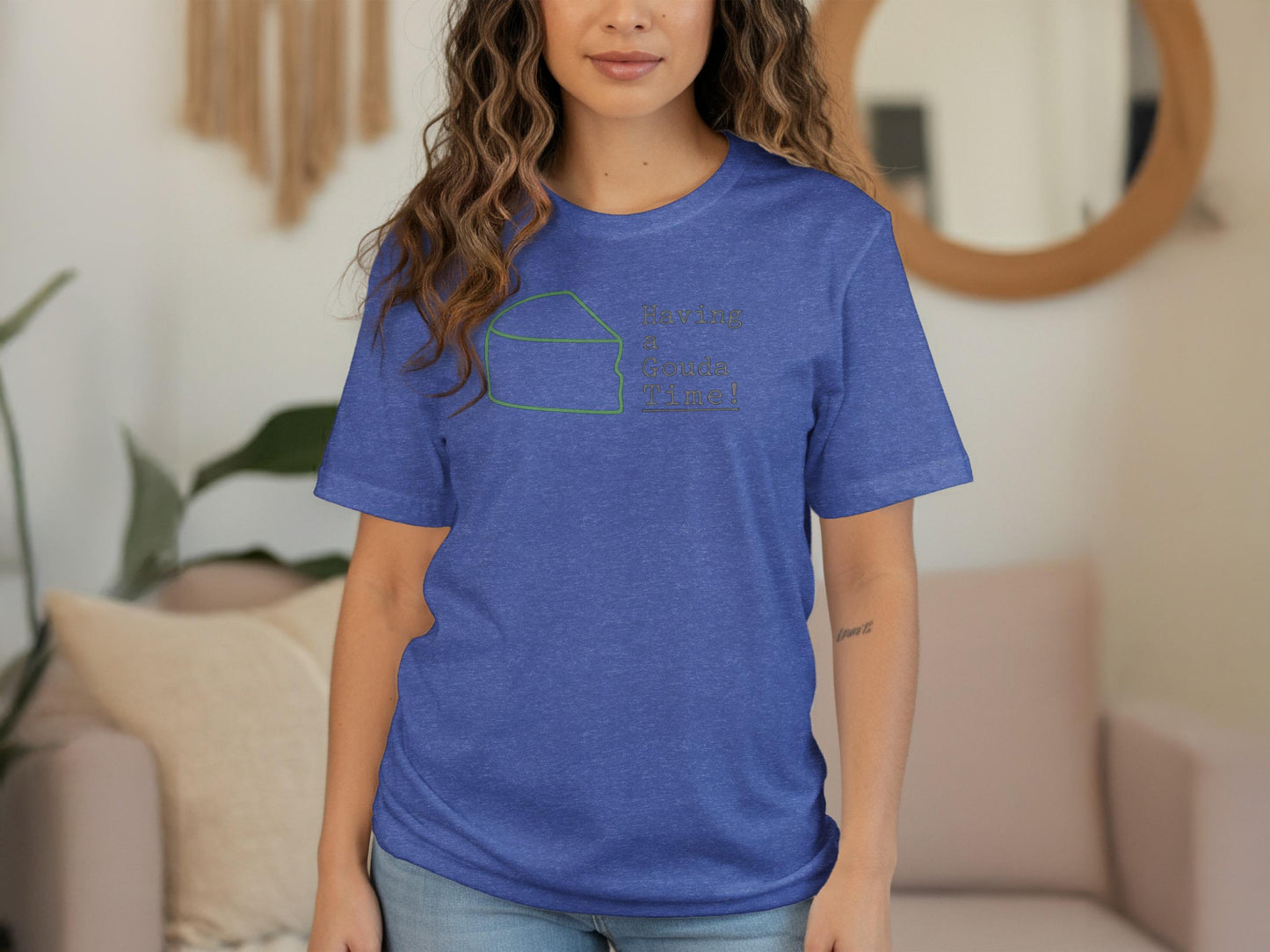 Retro Gouda Cheese T-shirt, Gouda Cheese Lover Tee, Funny Cheese Shirt, Foodie Graphic Tee, Unique Gift for Cheese Lovers