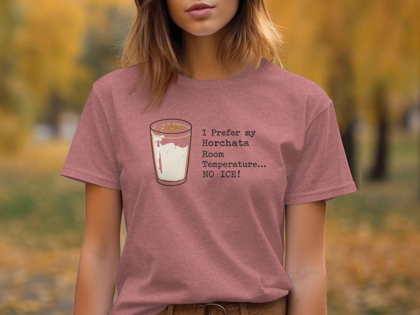 Horchata T Shirt, No Ice Horchata Shirt, Funny Beverage Graphic Tee, Room Temperature Drink Shirt, Unique Horchata Lover Gift