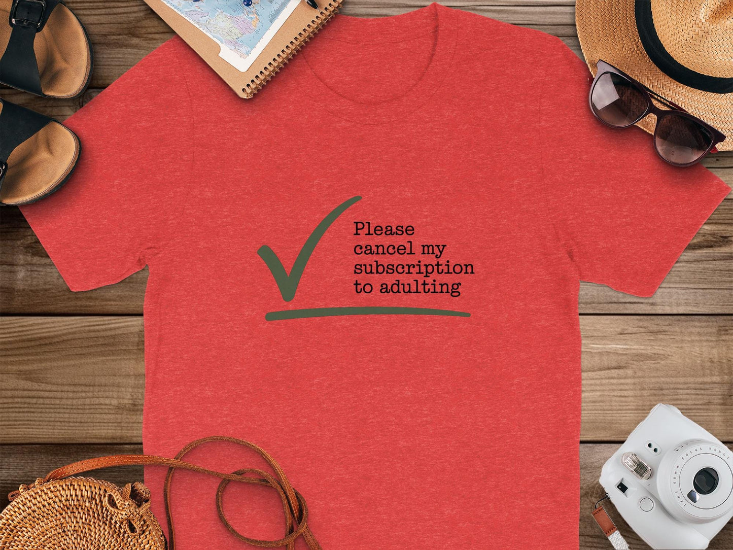 Cancel My Subscription to Adulting Funny T-Shirt, Humorous Graphic Tee, Casual Comfy Short Sleeve Shirt Gift