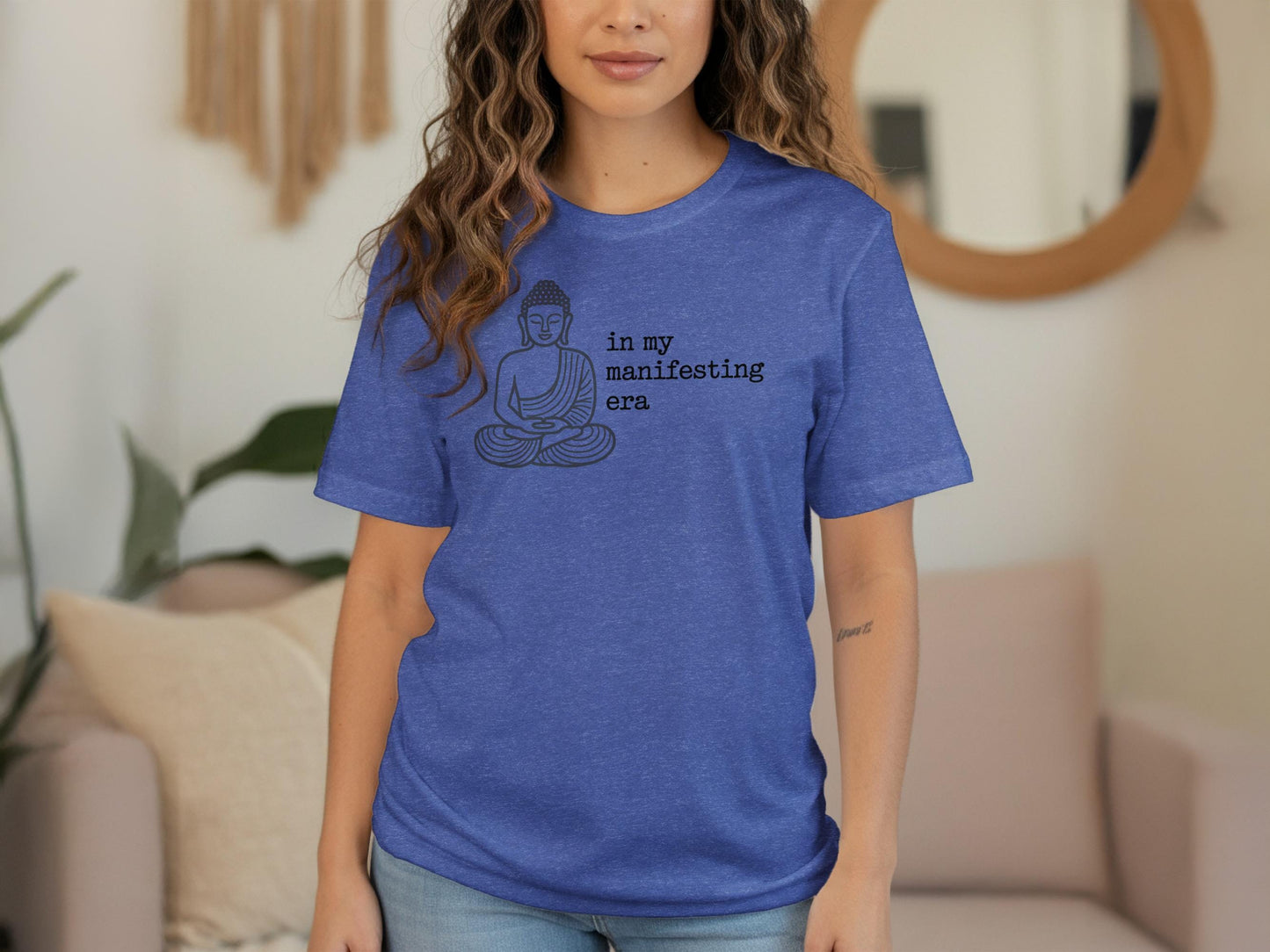Buddha Graphic T-Shirt, Spiritual Manifestation Tee, Inspirational Quote Shirt, Positive Vibes Clothing, Meditation Gift Idea