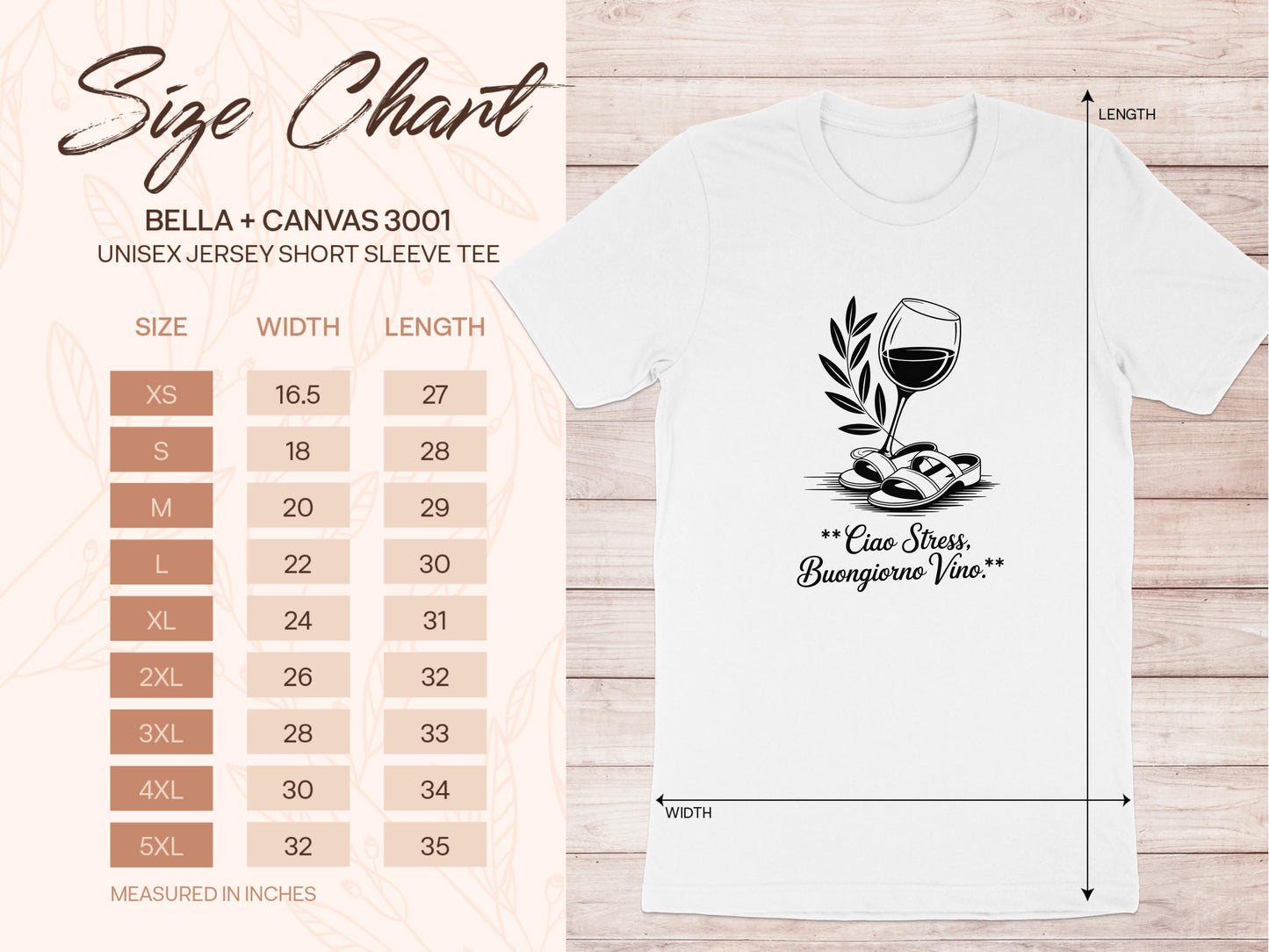 Unisex Jersey Short Sleeve Tee, Ciao Stress Buongiorno Vino Wine Graphic T-Shirt, Relaxation Gift, Fun Wine Lover Shirt, Casual Tee