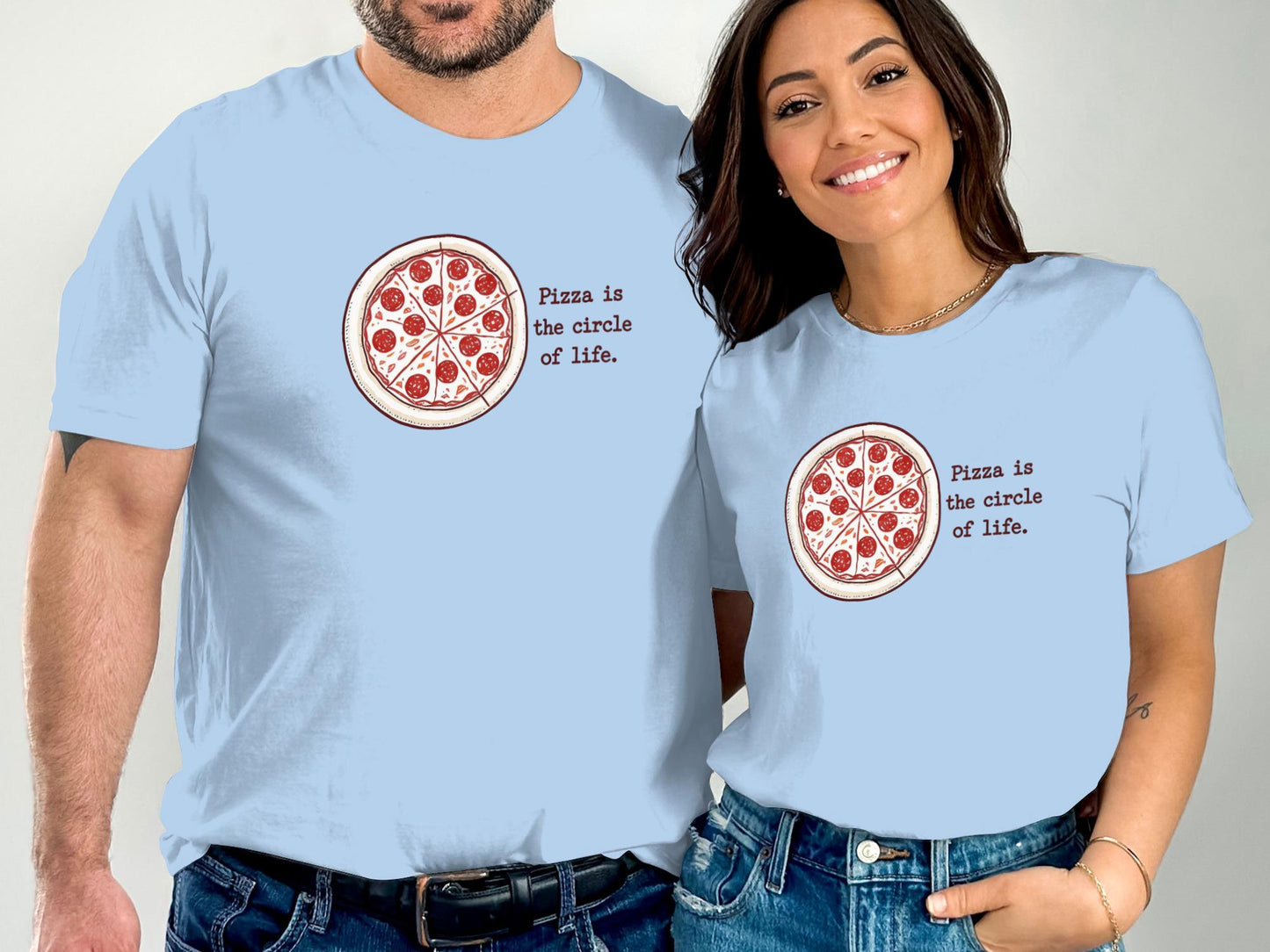 Pizza is the circle of life shirt, Funny pizza graphic tee, Matching couple pizza t-shirt, Cute pizza lover gift, Pizza humor shirt