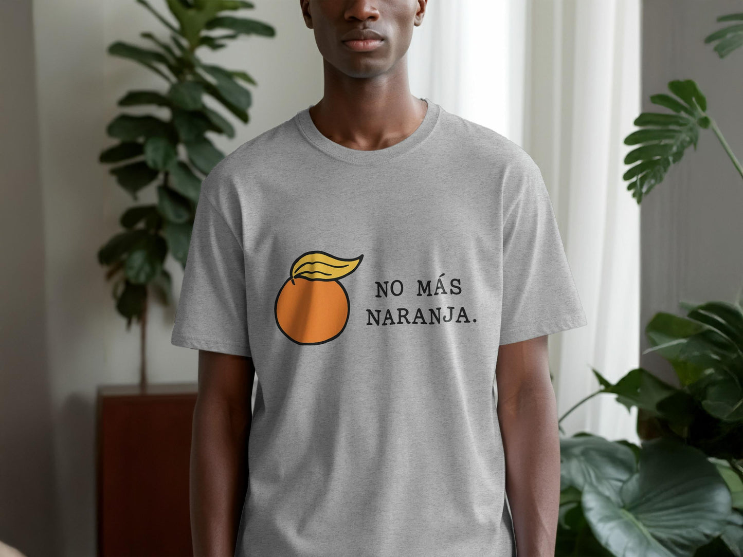 Funny No Mas Naranja Graphic Tee, Cute Spanish Orange Shirt, Unique Humorous T-Shirt, Graphic Novelty Top, Cool Trendy Gift Idea