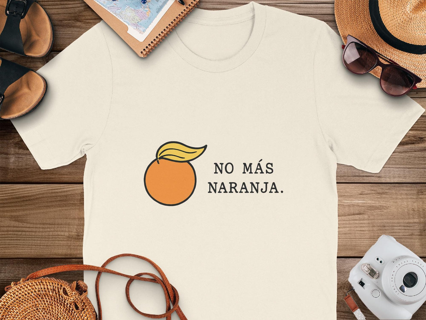 No Mas Naranja Graphic Tee, Funny Spanish T-Shirt, Cute Orange Design Shirt, Quirky Gift for Travelers, Casual Unisex Top