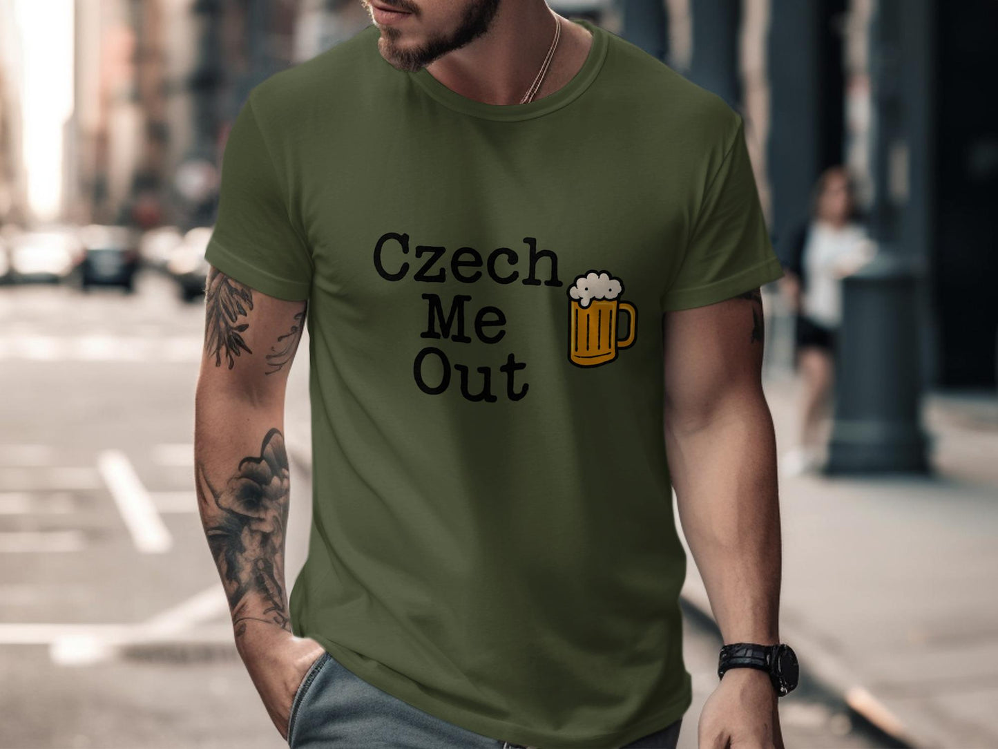 Humor T-Shirts, Funny Beer Shirts, Czech Me Out Tee, Graphic Tees for Men, Cool Streetwear, Casual Wear Gift Idea, Comfy Everyday Tops