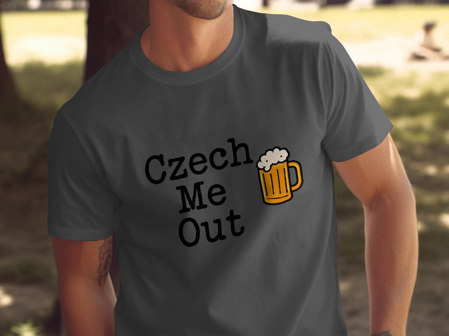 Czech Me Out Funny Beer Shirt, Novelty Drinking T-Shirt, Humorous Graphic Tee for Beer Lovers, Gift for Him, Casual Wear