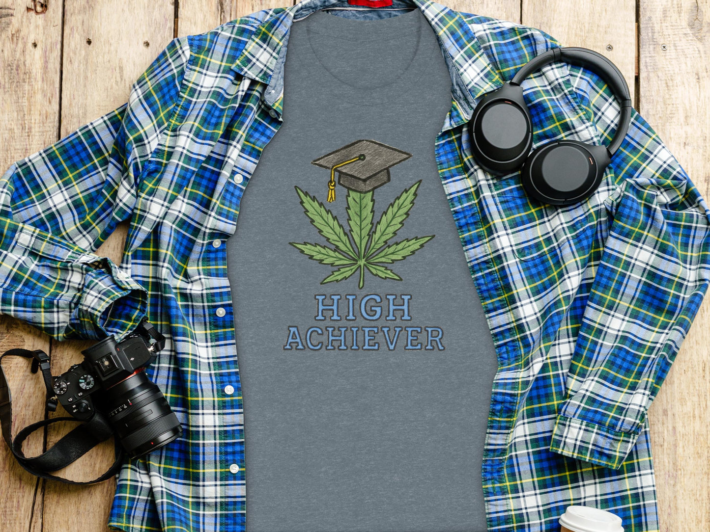 High Achiever Weed Shirt, Cannabis Graduation Tee, Weed Lover Gift, Funny Graduation Gift, Stoner Grad Shirt, College Party Tee