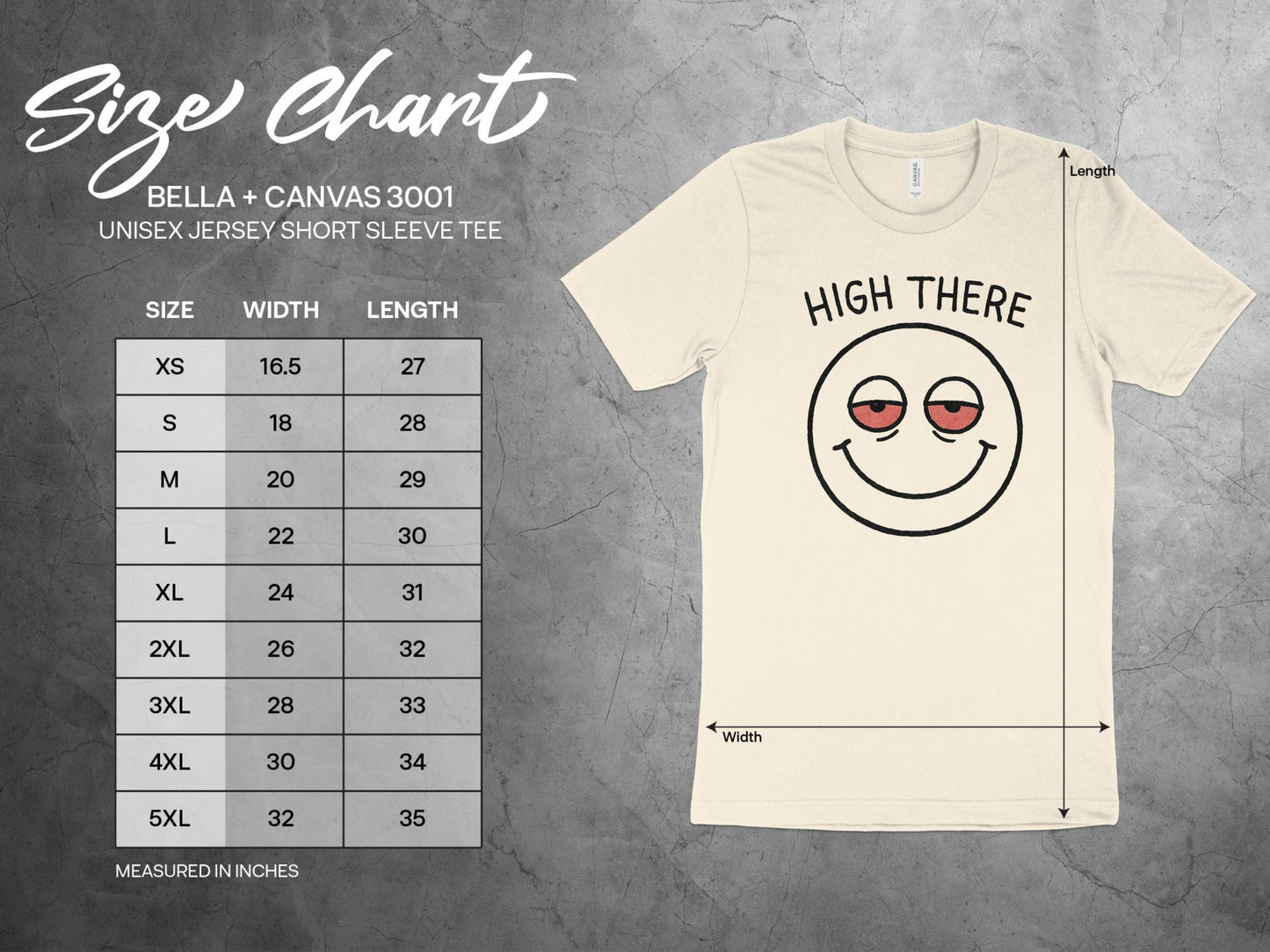 Funny High There T-Shirt, Unisex Short Sleeve Tee, Cute Smiley Face Shirt, Cool Casual Top, Trendy Graphic Tee for Men and Women