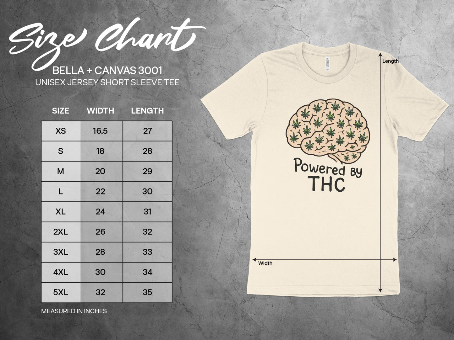 Powered by THC graphic T-shirt, cannabis lovers gift, unisex casual tee, funny weed shirt, stoner apparel, marijuana plant print