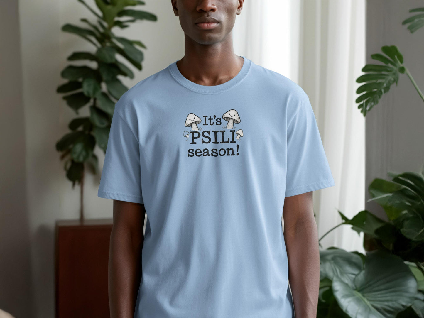 It's Psili Season T-shirt, Funny Mushroom Tee, Psychedelic Shirt, Unique Graphic Tee, Mushroom Lover Gift, Casual Unisex Top