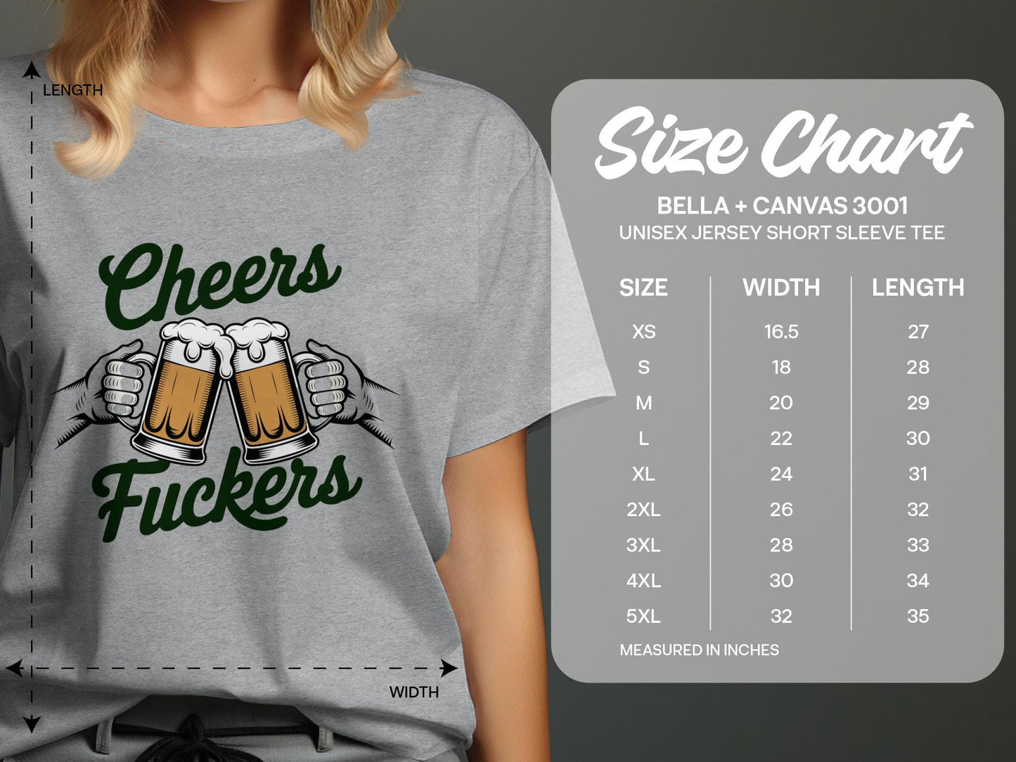 Cheers Fuckers T-Shirt, Beer Lover Funny Graphic Tee, Unisex Jersey Short Sleeve, Humorous Drinking Shirt, Party Apparel