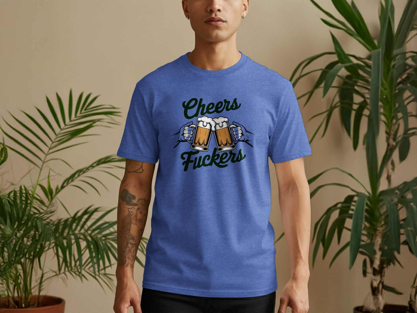 Cheers Fuckers T Shirt, Funny Beer Drinking Shirt, Funny Graphic Tee, Beer Lover Gift, Beer Party Shirt, Men's Casual Shirt, Father's Day