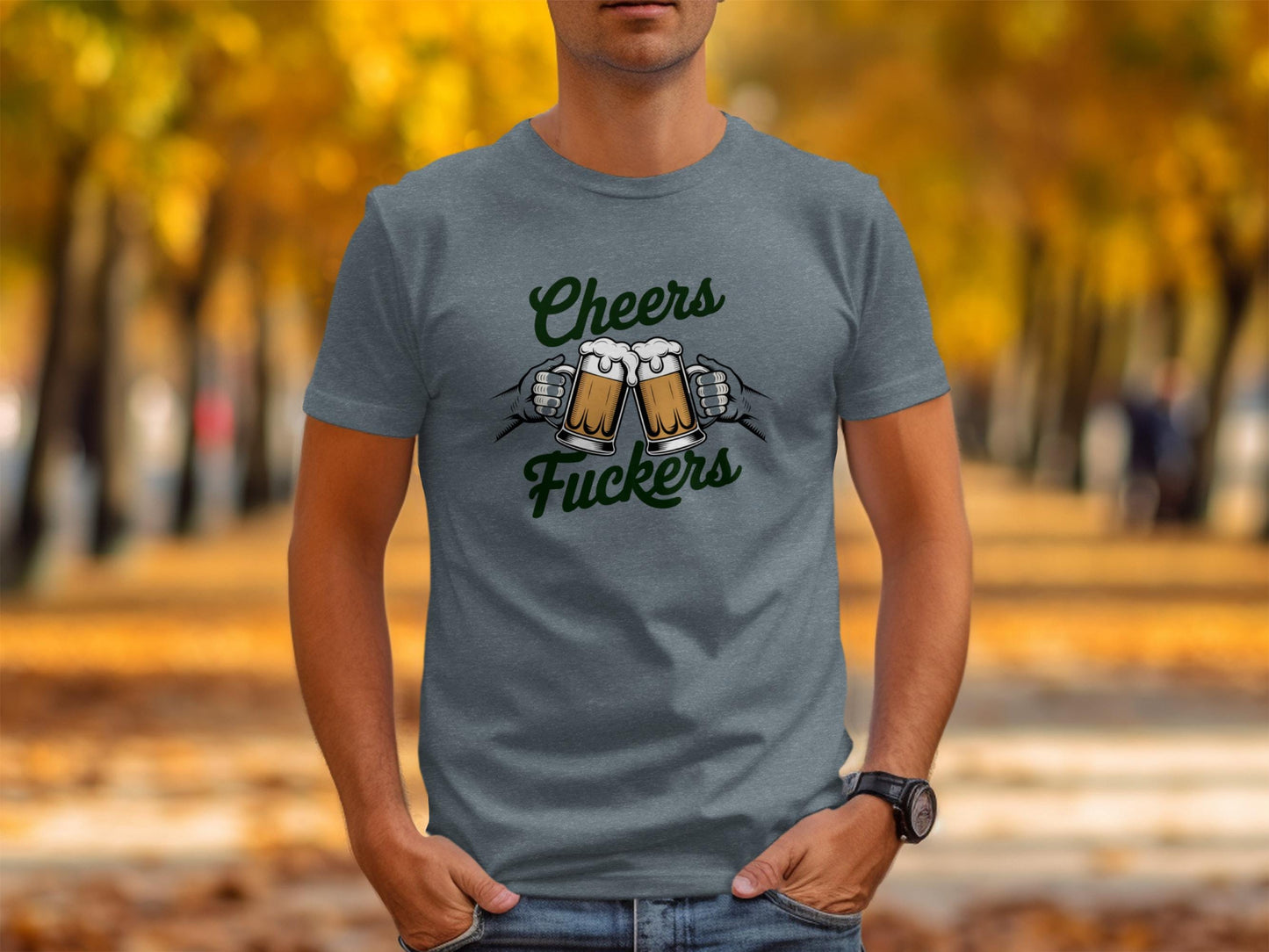 Cheers Beer Mug T-Shirt, Funny Drinking Shirt, Party Tee, Oktoberfest Apparel, Bar Hop Graphic Tee, Gift for Beer Lovers