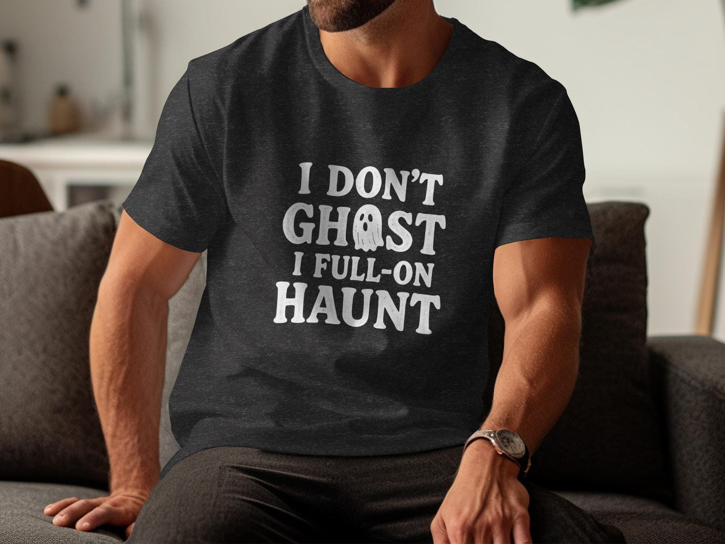 Funny Halloween Shirt, Ghost Lover Tee, Spooky Season Apparel, Halloween Party Outfit, Trick or Treat Clothing, Gift for Him