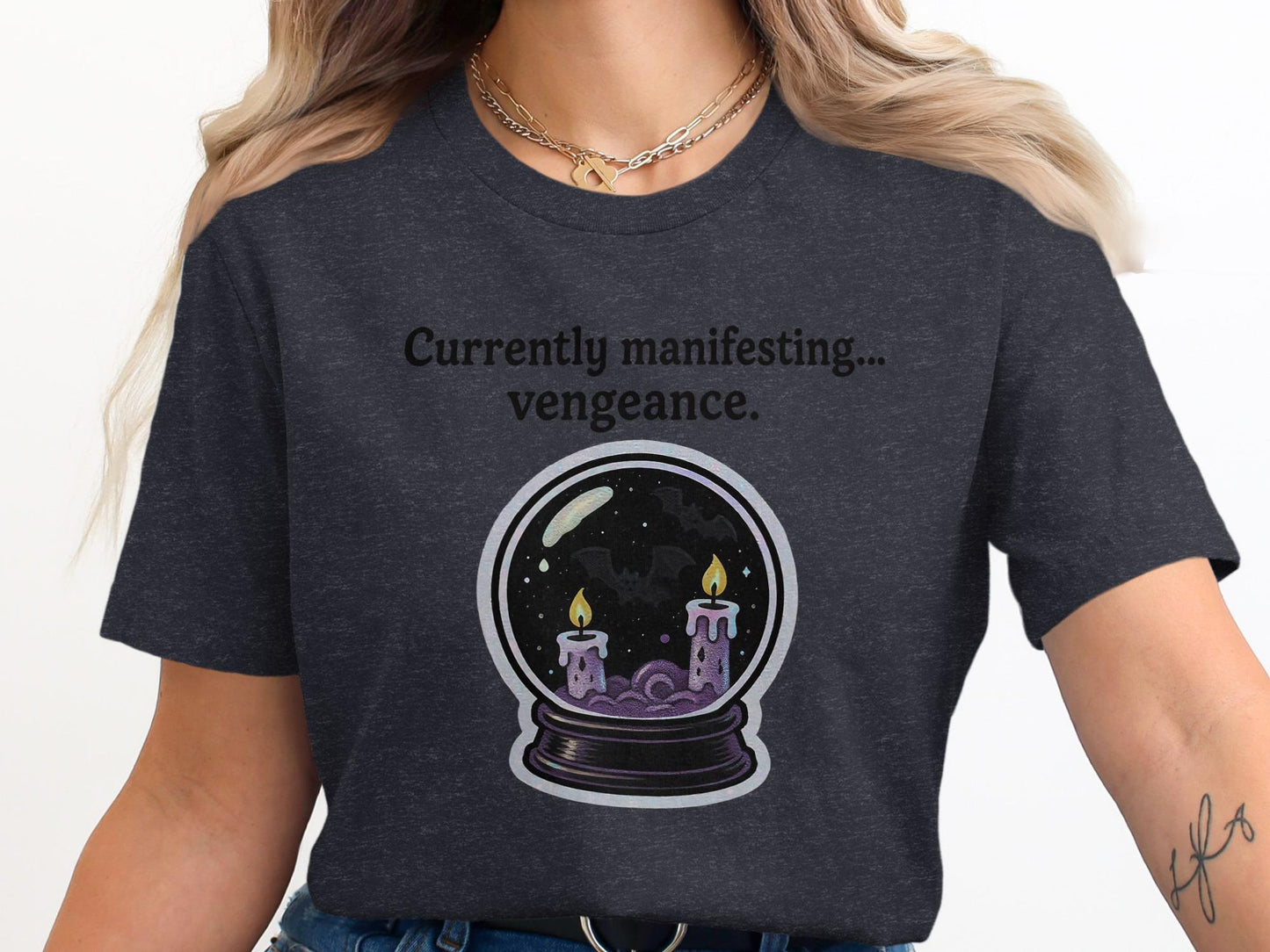 Currently Manifesting Vengeance Shirt, Funny Graphic Tee, Sarcastic T-Shirt, Witty Quote Apparel, Casual Outfit, Trendy Clothing