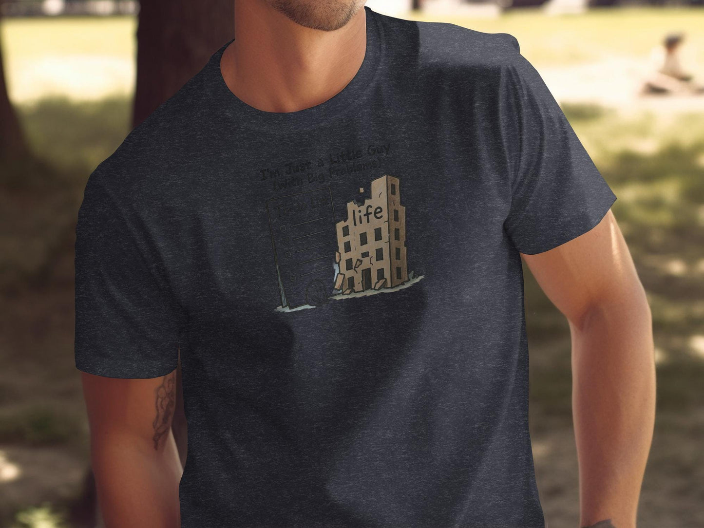 Life Graphic Tee, Little Guy Over Big Guy Shirt, Casual Wear, Inspirational T-shirt, Everyday Outfit, Motivational Graphic Tee