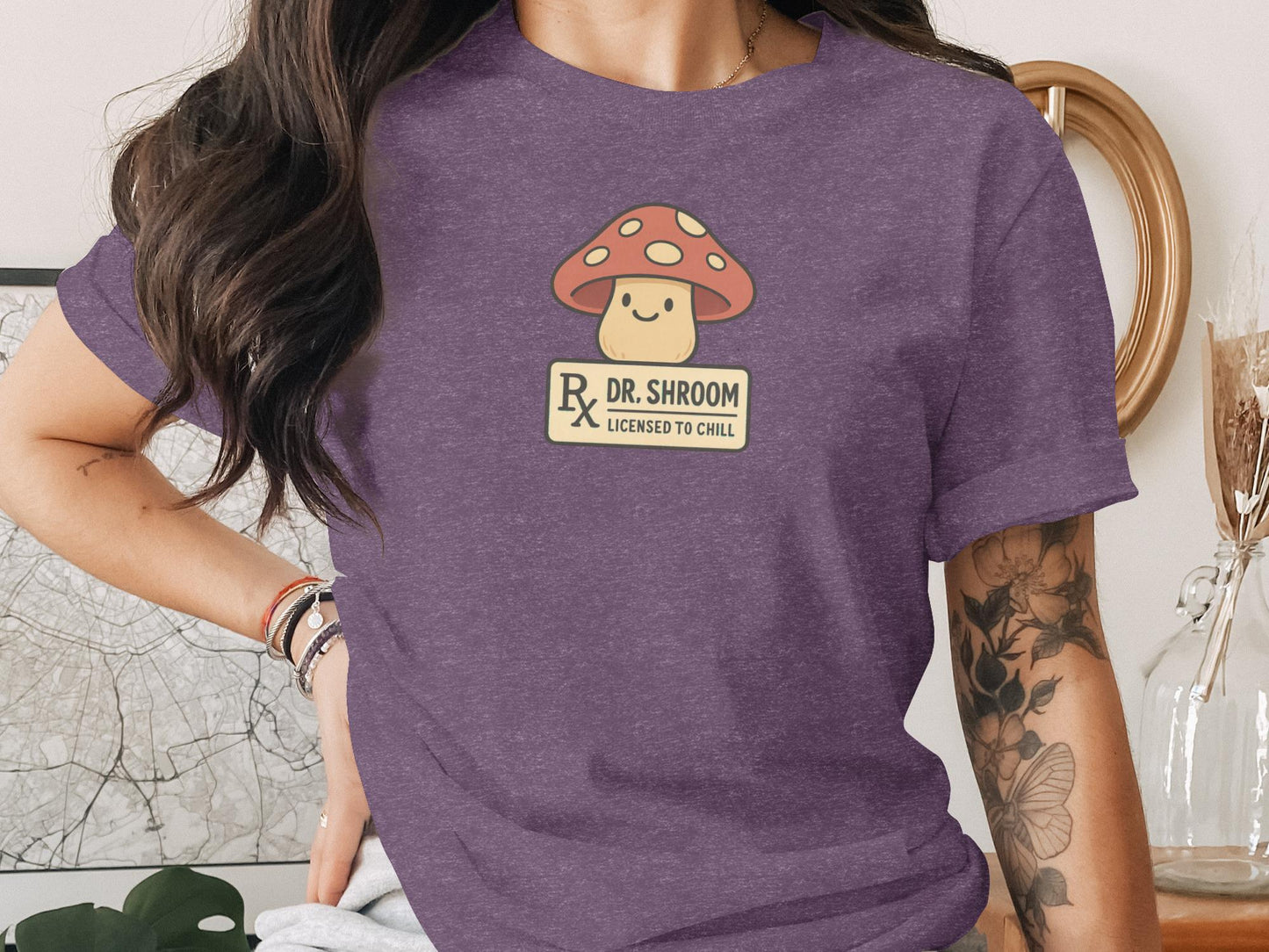 Dr Shroom T-Shirt, Fun Graphic Tee, Licensed to Chill Shirt, Cute Mushroom Top, Casual Wear, Fashion Outfit, Cozy Apparel