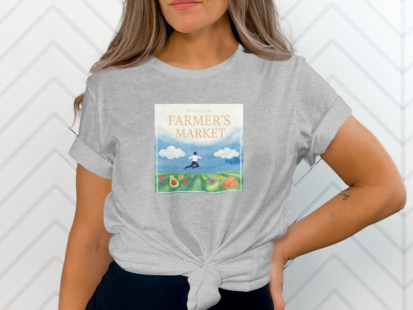 Farmers Market Graphic Tee, Womens Graphic T Shirt, Trendy Casual Shirt, Cute Farmer Market Design Tee, Comfortable Everyday Wear